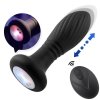Świecący korek analny z pilotem Lighting anal plug black